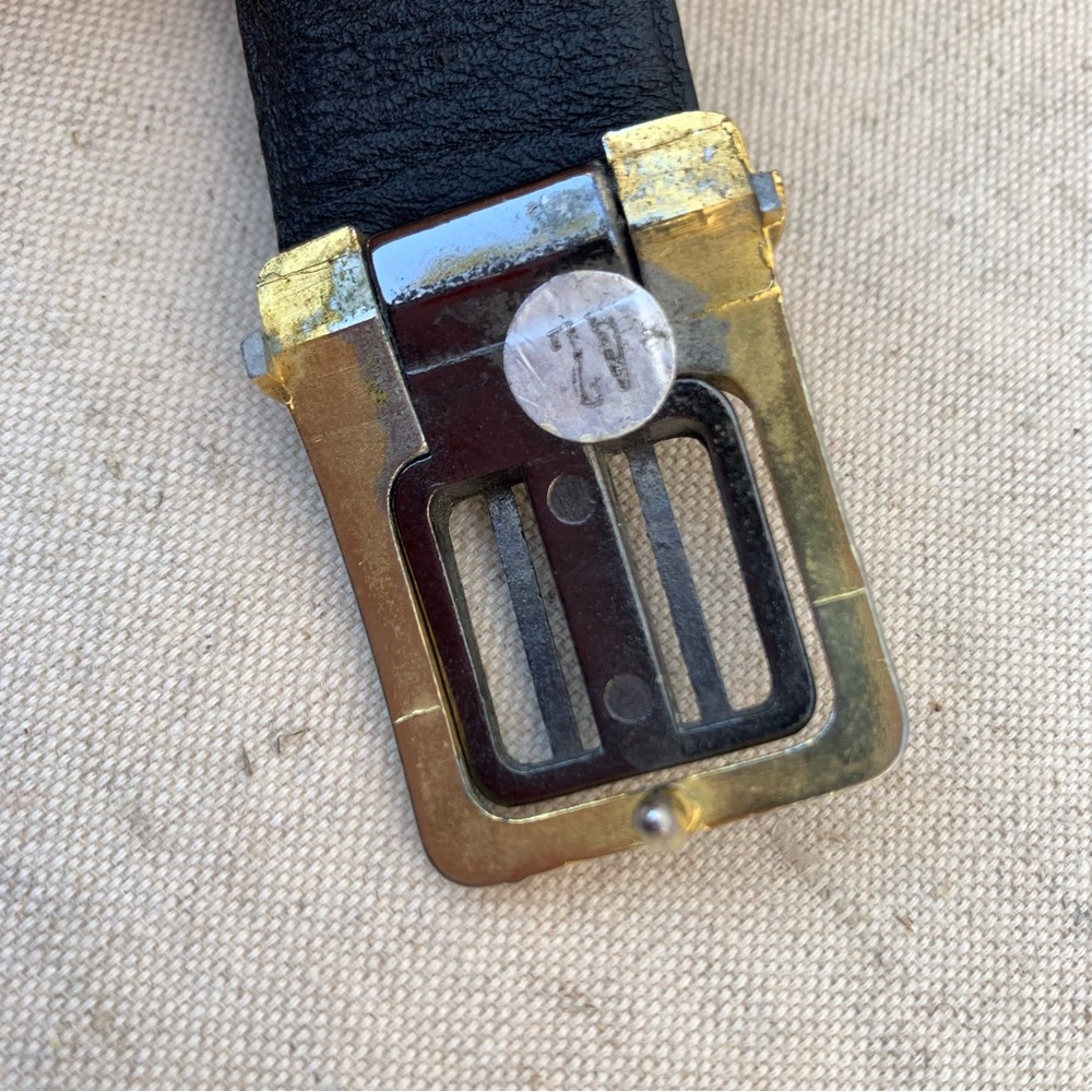 Cristian Dior 80s leather brass belt - Picture 5 of 5